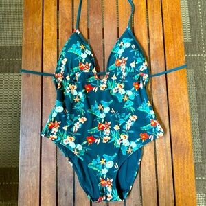 NEW CONDITION Lively jungle floral halter one-piece (unworn)